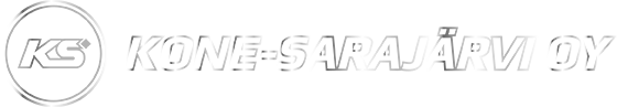 Musta logo, jossa valkoiset kirjaimet "KS" ympyrän sisällä ja teksti "KONE-SARAJÄRVI OY".